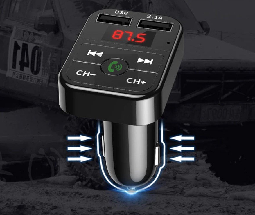 Bluetooth 5.0 FM Transmitter and Car Phone Charger Mobile Phone Accessories Mobile Phone Chargers Smart Phones & Mobile Accessories Smartphones Color & Type : E0134 Black|E0134 RoseGold|E0134 Pink|E0134 Gold|E0134 Silver 