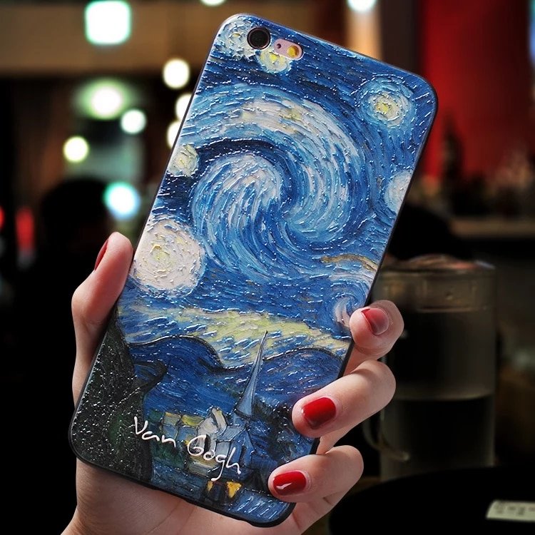 Vintage Van Gogh Art Silicone iPhone Case Smart Phones & Mobile Accessories Compatible Model : iPhone 14|iPhone 14 Plus|iPhone 14 Pro|iPhone 14 Pro Max|iPhone 13|iPhone 13 Pro|iPhone 13 Pro Max|iPhone 13 Mini|iPhone 12|iPhone 12 Pro|iPhone 12 Pro Max|iPhone 12 Mini|iPhone SE 2020, 2022|iPhone 11 Pro Max|iPhone 11 Pro|iPhone 11|iPhone XR|iPhone XS Max|iPhone XS|iPhone X|iPhone 7 Plus, 8 Plus|iPhone 7, 8|iPhone 6 Plus, 6S Plus|iPhone 6, 6S 
