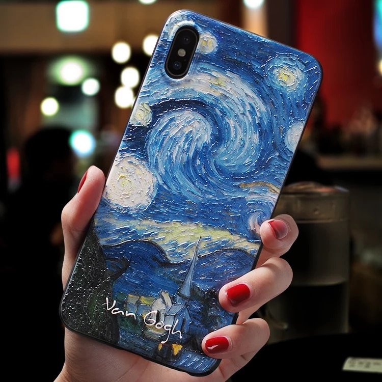 Vintage Van Gogh Art Silicone iPhone Case Smart Phones & Mobile Accessories Compatible Model : iPhone 14|iPhone 14 Plus|iPhone 14 Pro|iPhone 14 Pro Max|iPhone 13|iPhone 13 Pro|iPhone 13 Pro Max|iPhone 13 Mini|iPhone 12|iPhone 12 Pro|iPhone 12 Pro Max|iPhone 12 Mini|iPhone SE 2020, 2022|iPhone 11 Pro Max|iPhone 11 Pro|iPhone 11|iPhone XR|iPhone XS Max|iPhone XS|iPhone X|iPhone 7 Plus, 8 Plus|iPhone 7, 8|iPhone 6 Plus, 6S Plus|iPhone 6, 6S 