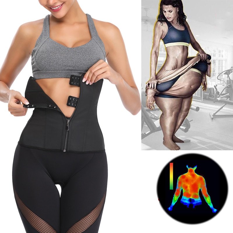 Women's Solid Black Waist Trainer Body Shaper Waist Trainer Women's Clothing & Accessories Color : Black 