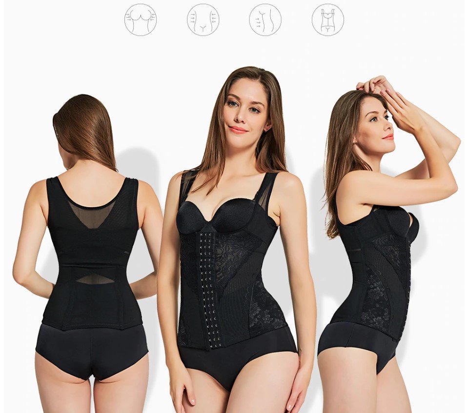 Women's Underbust Waist Trainer Body Shaper Waist Trainer Women's Clothing & Accessories Color : Beige|Black 