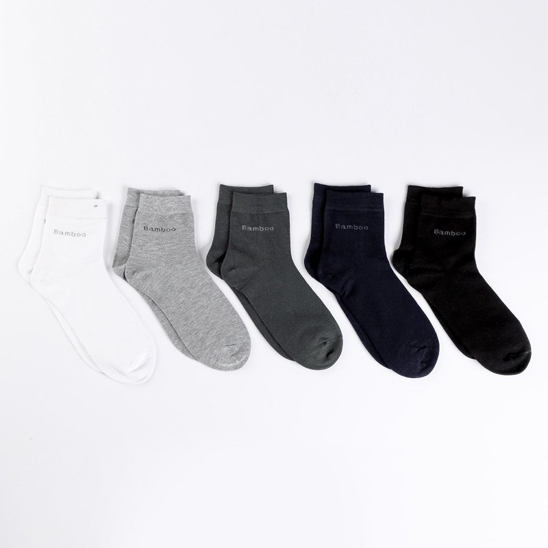 Men's Bamboo Fiber Basic Socks 10 Pairs Set Men's Accessories Men's Clothing Color : 10 pairs 5 colors|10 pairs black|10 pairs dark grey|10 pairs light grey|10 pairs navy|10 pairs white|5 black 5 dark grey|5 black 5 navy|5 black 5 light grey|5 black 5 white|5 white 5 light grey|random color 