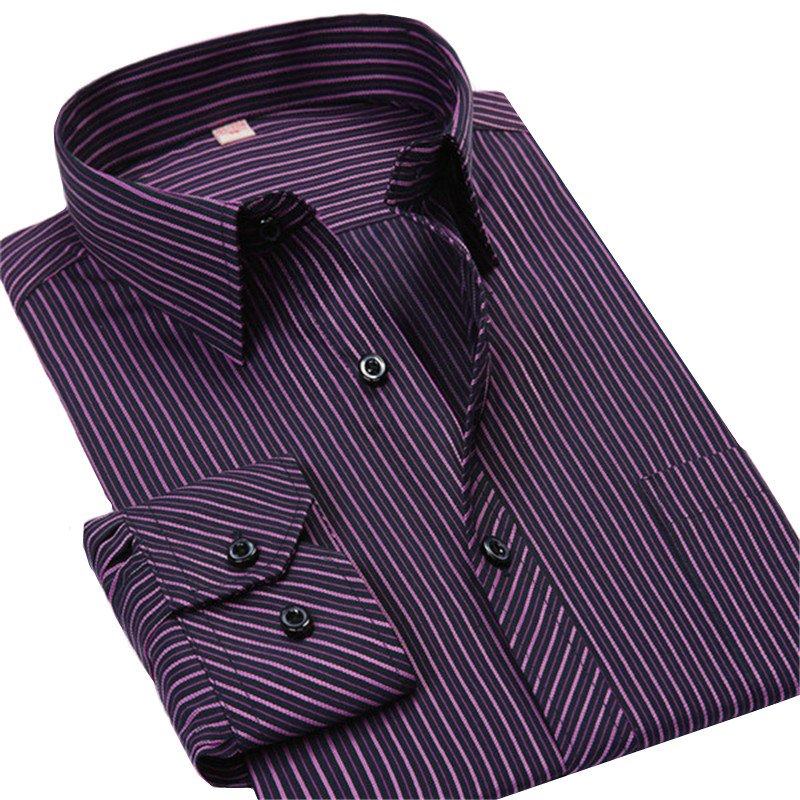 Classic Cotton Men’s Shirt Men's Clothing Color : Black|Blue|Twill Blue|White|Twill Pink|Striped Blue|Plaid Blue|Twill White|Purple|Plaid Purple 