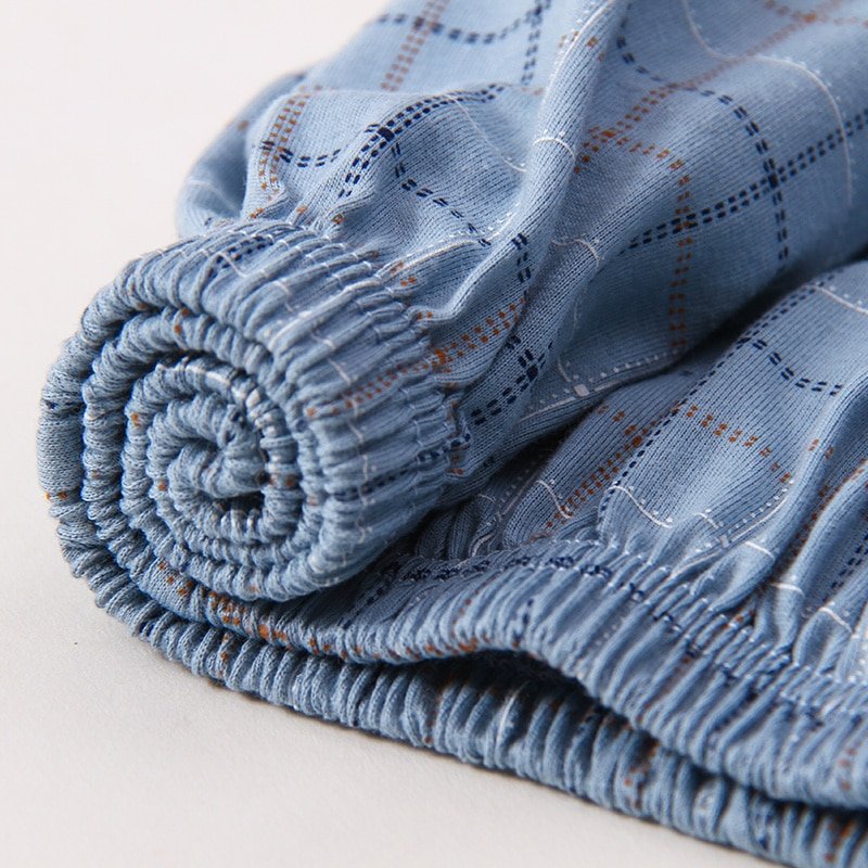 Men's Plaid Patterned Pajama Set Men's Clothing Color : Blue Plaid|Blue Gray Plaid|Square Gray Plaid|Square Blue Plaid|Vertical Stripes 