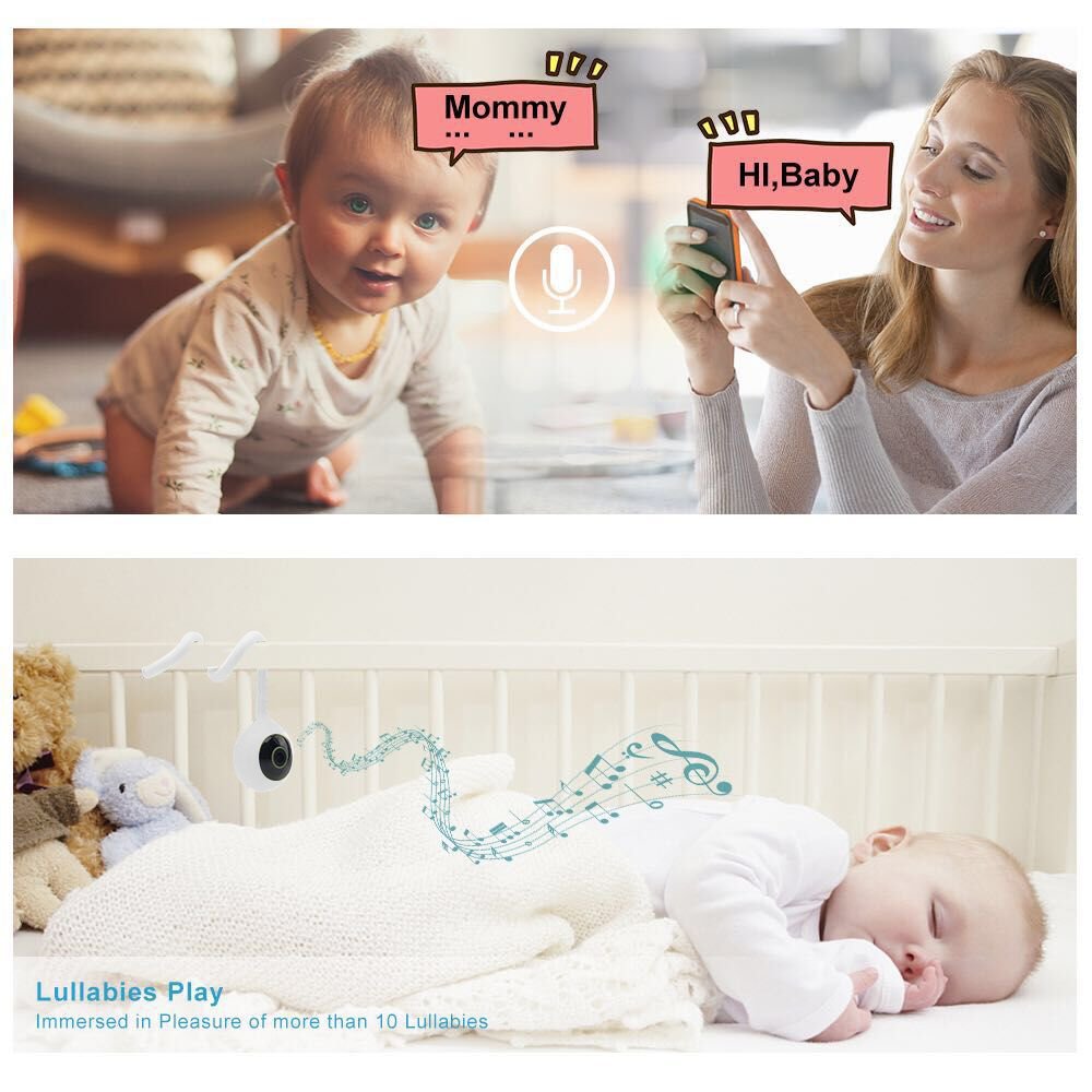 Mini Baby Monitor with Temperature / Humidity Detect Baby & Mother Care Color : Only Baby Camera|Camera Add 32GB|Camera Add 64GB 