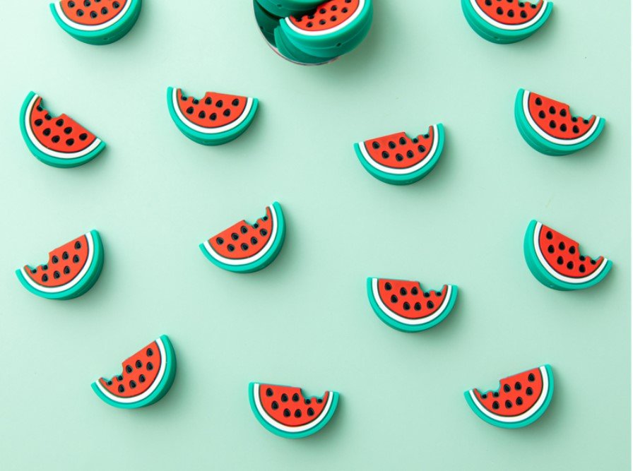 Fruit Shaped Baby Teether 5 Pcs Set Baby & Mother Care Type : Watermelon Pink|Watermelon Red|Pineapple 