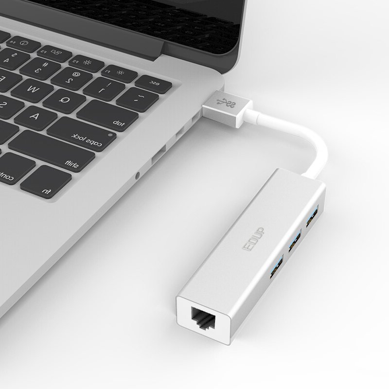 USB Hub with 3 Ports and Ethernet Connector Computers & Tablets Ships From : China 