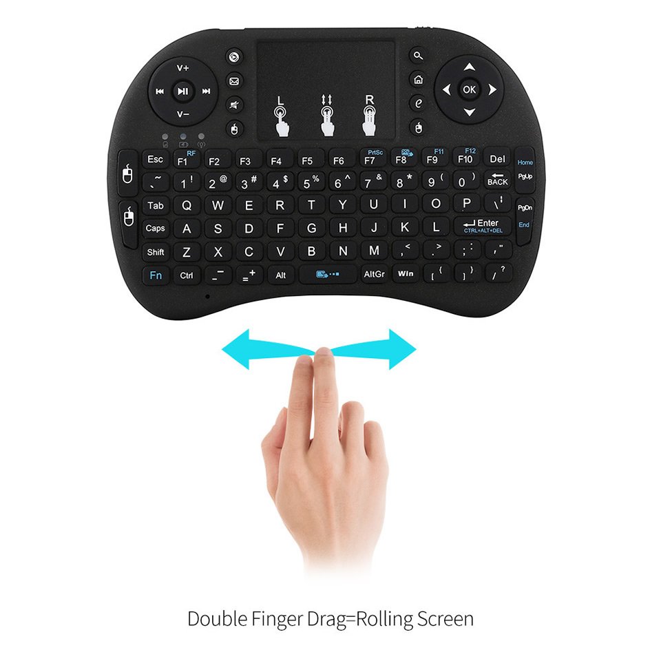 i8 Mini Wireless Keyboard Computers & Tablets Color : English Backlit|Russian No Backlit|Russian Backlit|English No Backlit 
