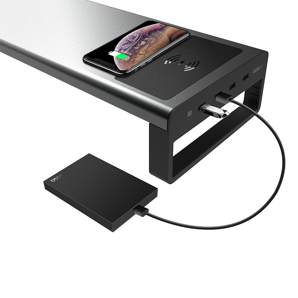 Transfer Data and Charging Wireless Aluminum Monitor Stand Computers & Tablets Ships From : China|Russian Federation|Poland 