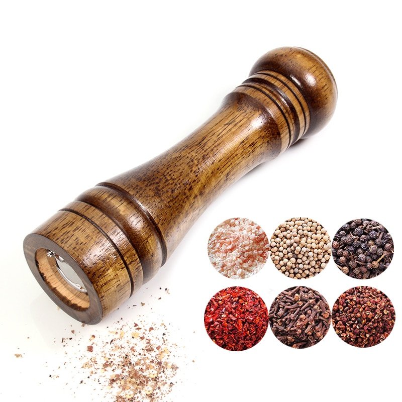Wooden Salt and Pepper Mill with Strong Adjustable Ceramic Grinder Kitchen Kitchen Tools & Gadgets Mills Ships From : China|Russian Federation 