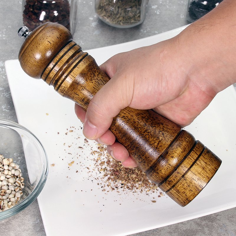 Wooden Salt and Pepper Mill with Strong Adjustable Ceramic Grinder Kitchen Kitchen Tools & Gadgets Mills Ships From : China|Russian Federation 