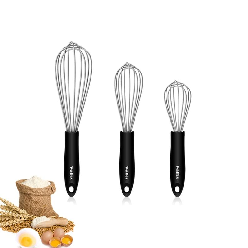 Stainless Steel Wire Manual Whisks 3 pcs Set Grinders & Graters Kitchen Kitchen Tools & Gadgets Color : 1 set|21 cm|26 cm|30.5 cm|3 pcs 