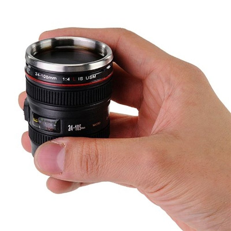 Mini Camera Lens Shaped Shot Glass Kitchen Color : Black 