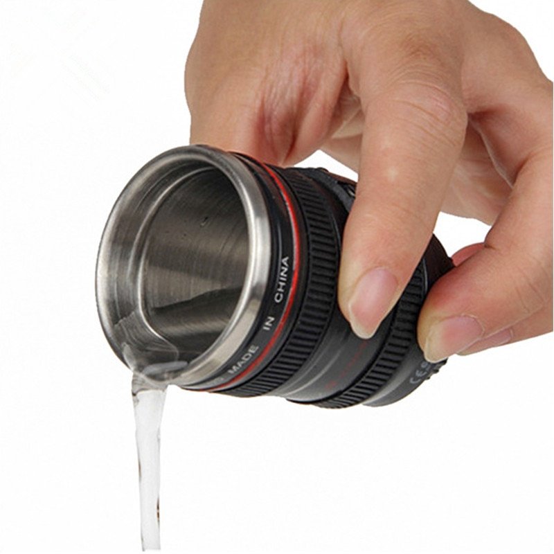 Mini Camera Lens Shaped Shot Glass Kitchen Color : Black 