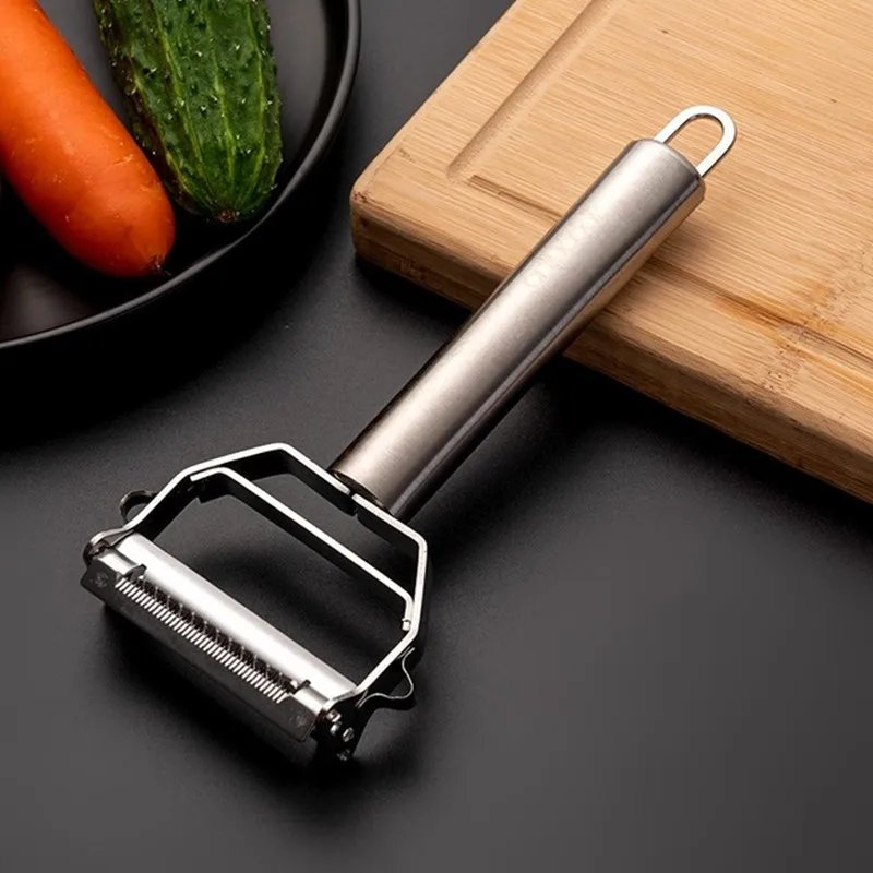 Kitchen Vegetable Peeler Stainless Steel Melon Planer Double-Head Peeler Household Multiple-Function Fruit And Vegetable Peeler Home Improvement & Tools Color : 2in1|Update 4in1 