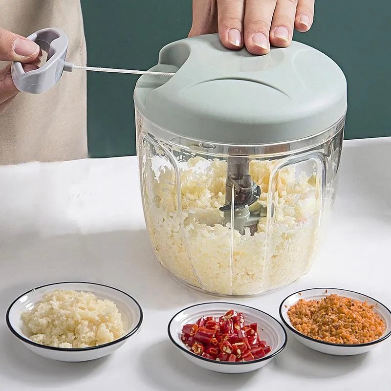 500/900ML Manual Meat Mincer Garlic Chopper Rotate Garlic Press Crusher Vegetable Onion Cutter Kitchen Cooking Accessories Home Improvement & Tools Color : 500ml-Pink|500ml-Blue|500ml-Green|900ml-Pink|900ml-Blue|900ml-Green 