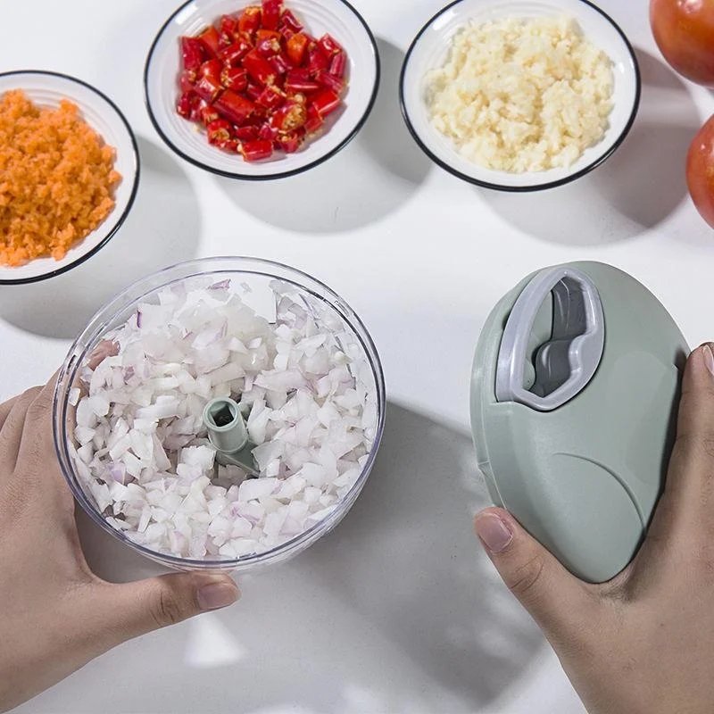 500/900ML Manual Meat Mincer Garlic Chopper Rotate Garlic Press Crusher Vegetable Onion Cutter Kitchen Cooking Accessories Home Improvement & Tools Color : 500ml-Pink|500ml-Blue|500ml-Green|900ml-Pink|900ml-Blue|900ml-Green 