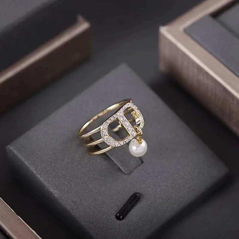 2024 Top  High Edition Luxury 18K Gold Plating Rings Women Girls Fine Jewelry Gifts Carry Jewelry Wholesale