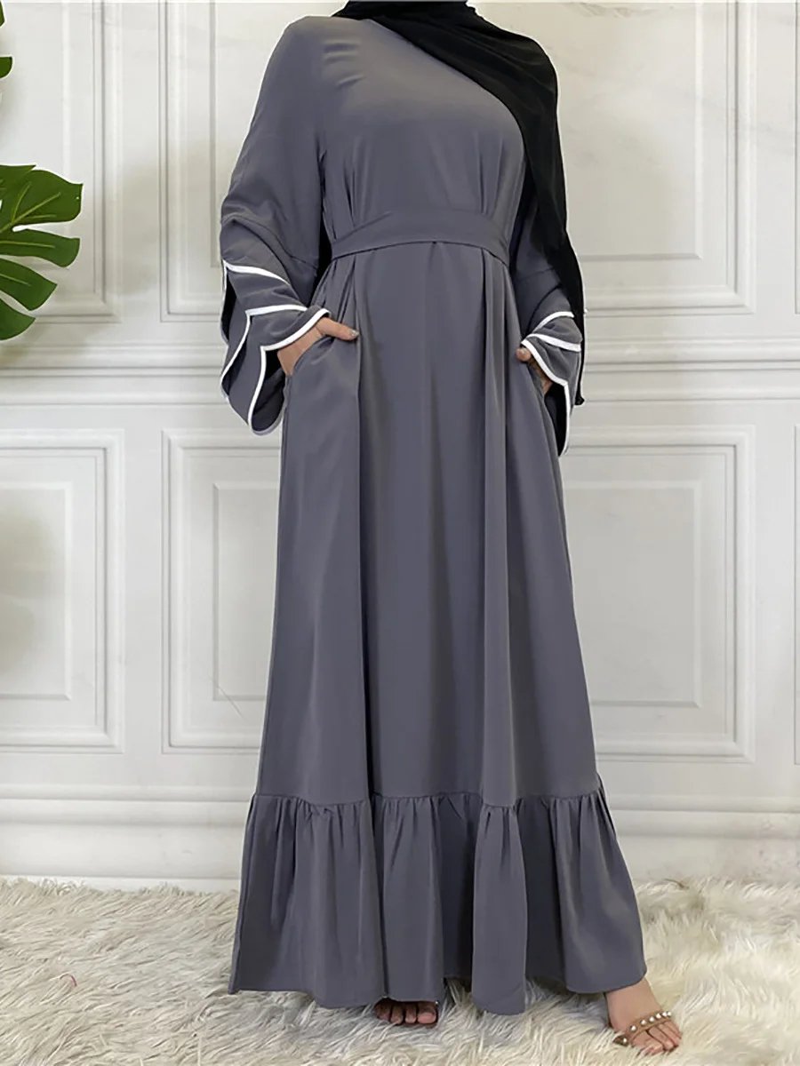 Modest Abaya Ramadan Musulman De Mode Maxi Robe Turkey Kaftan Islamic Clothing Muslim For Women Hijab Dress Caftan Vestidos