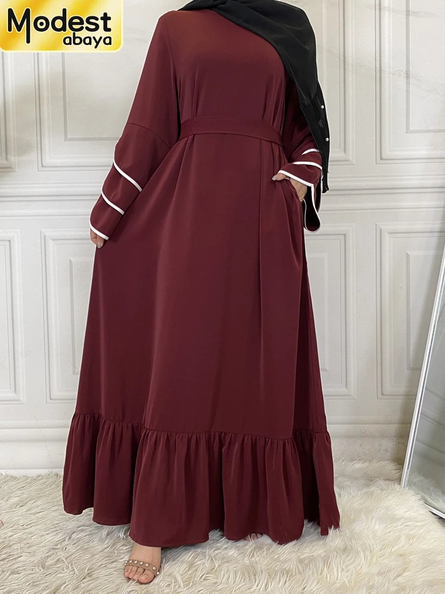 Modest Abaya Ramadan Musulman De Mode Maxi Robe Turkey Kaftan Islamic Clothing Muslim For Women Hijab Dress Caftan Vestidos