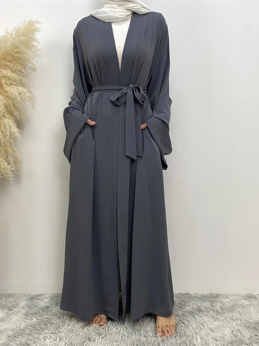 Chaomeng Ramadan Simple Open Abaya Dubai Turkey Kaftan Muslim For Women Kimono Modest Robe Femme Caftan Marocain Islam Clothing