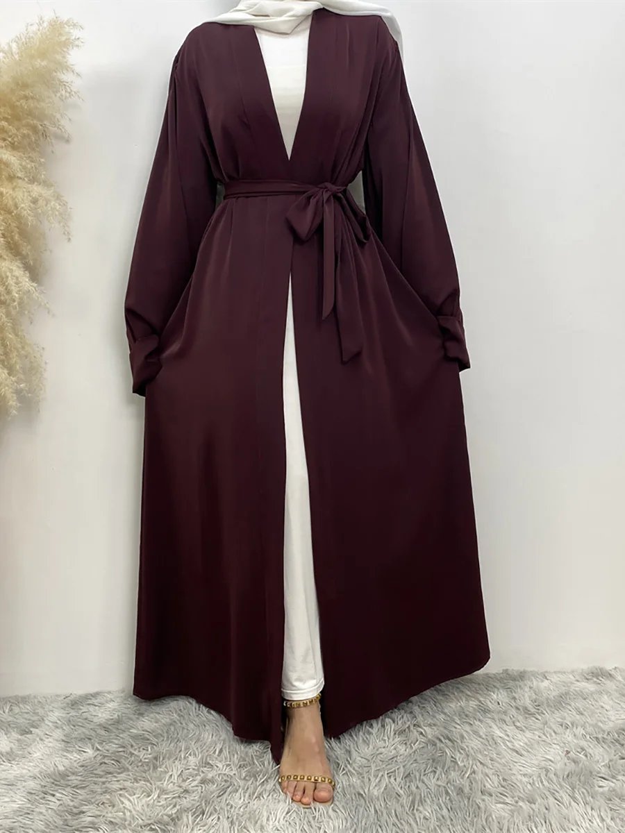 Chaomeng Ramadan Simple Open Abaya Dubai Turkey Kaftan Muslim For Women Kimono Modest Robe Femme Caftan Marocain Islam Clothing