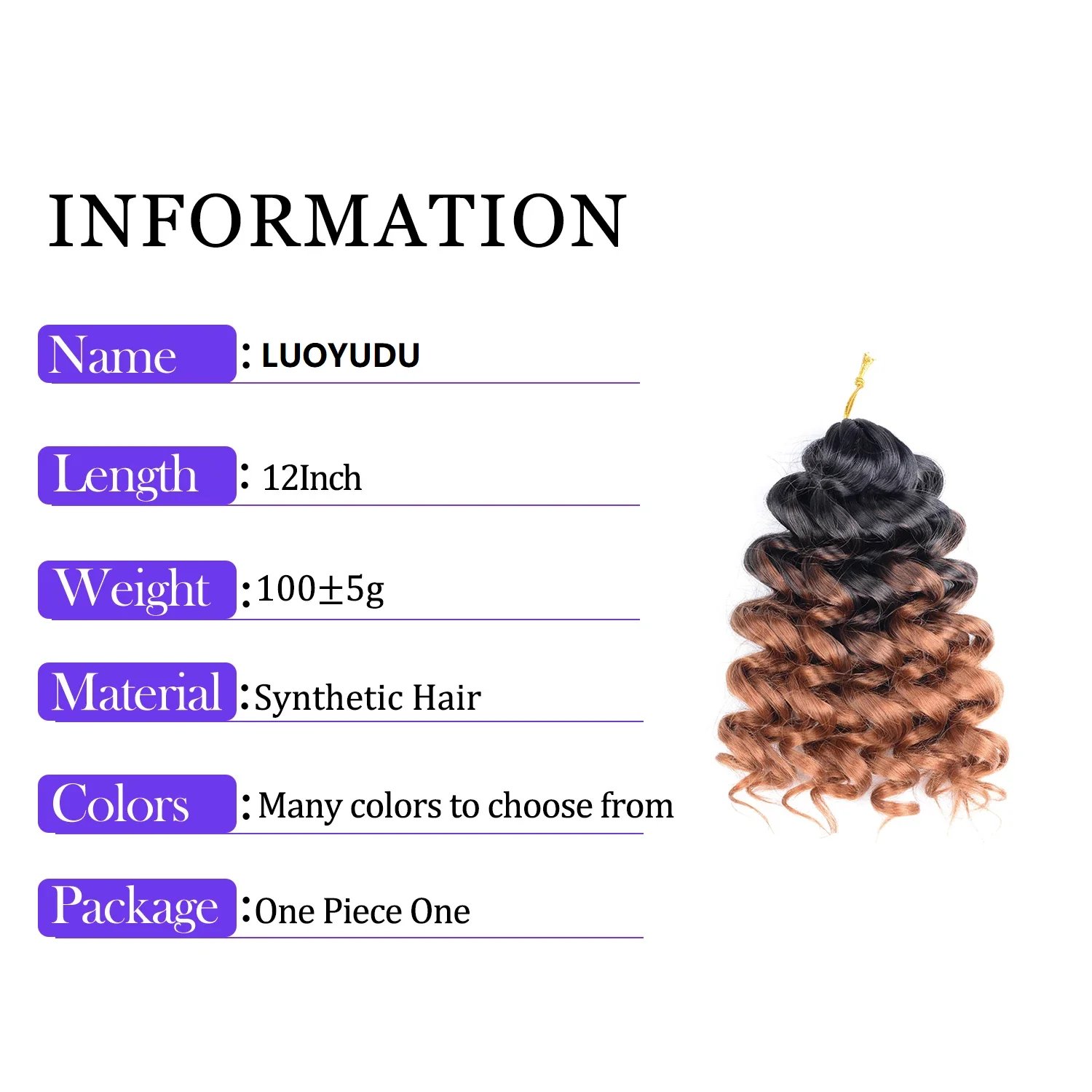 Short Ocean Wave Crochet Hair 12 Inch Deep Water Wave Curly Crochet Braids Synthetic Braiding Hair Extension For Women