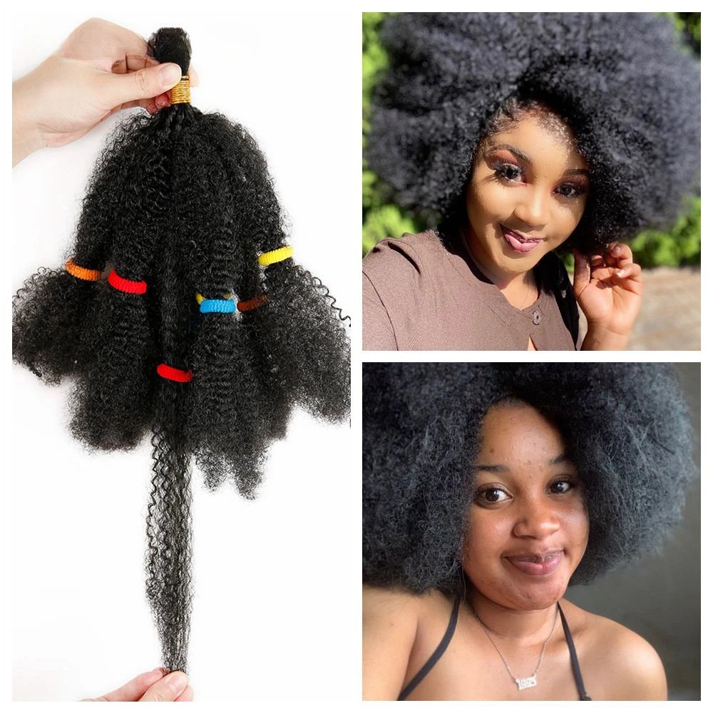 Braids Hair Afro Kinky Bulk Afro Curly Synthetic Hair Short 12