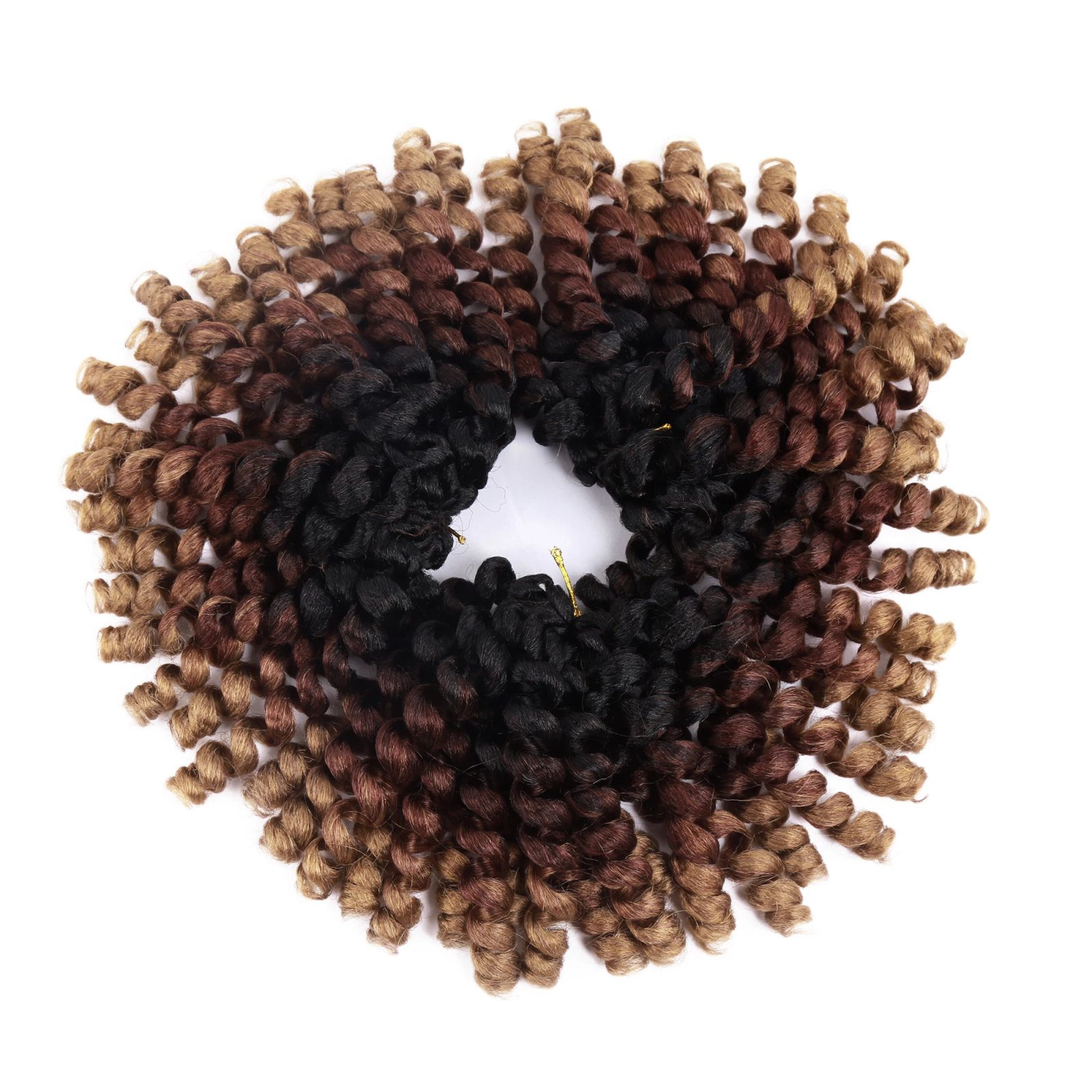 Synthetic Ombre Jumpy Wand Curl Crochet Braids Jamaican Bounce For Africa Braiding Hair Extensions Pre-Twisted For Black Women