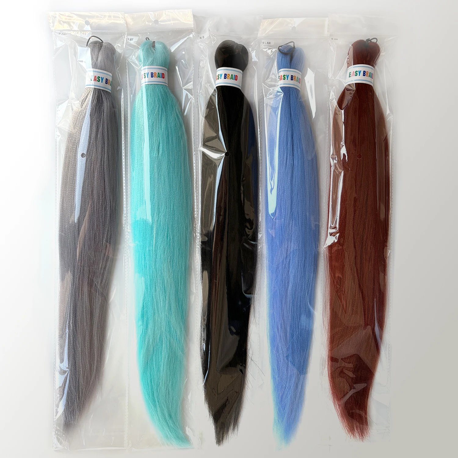 Pre-stretched Braiding Hair Ombre Professional Easy Crochet Braid Hair 26Inch 90g Hot Water Setting Soft Synthetic Crochet Hair