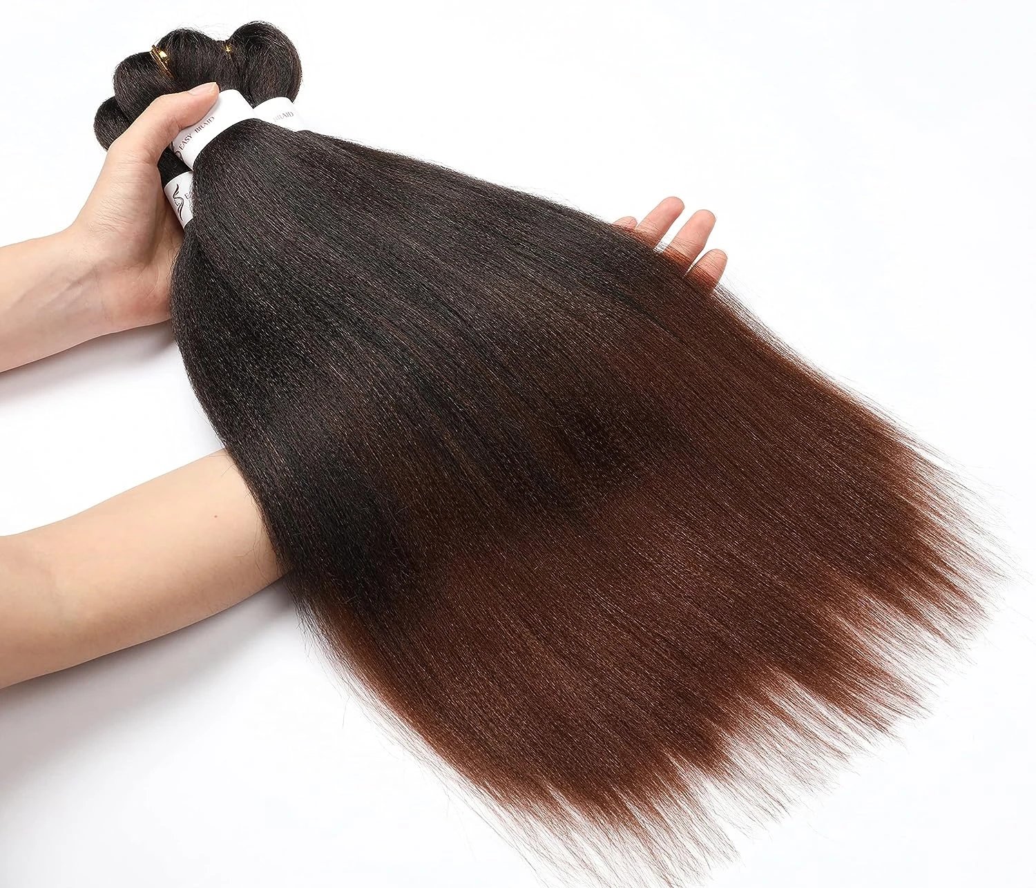 Pre-stretched Braiding Hair Ombre Professional Easy Crochet Braid Hair 26Inch 90g Hot Water Setting Soft Synthetic Crochet Hair