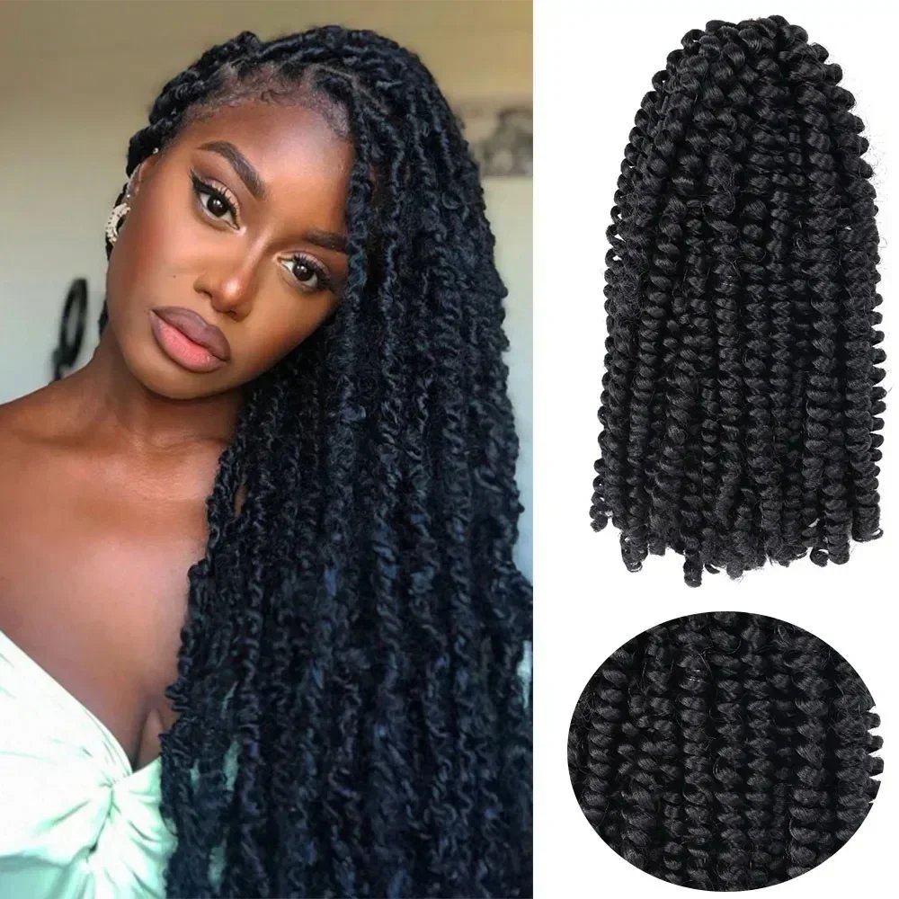 8Inch Saisity Ombre Synthetic Spring Twist  Hair Extension Crochet Crochet Braiding Hair Jamaica Bounce Twist 30 Strands