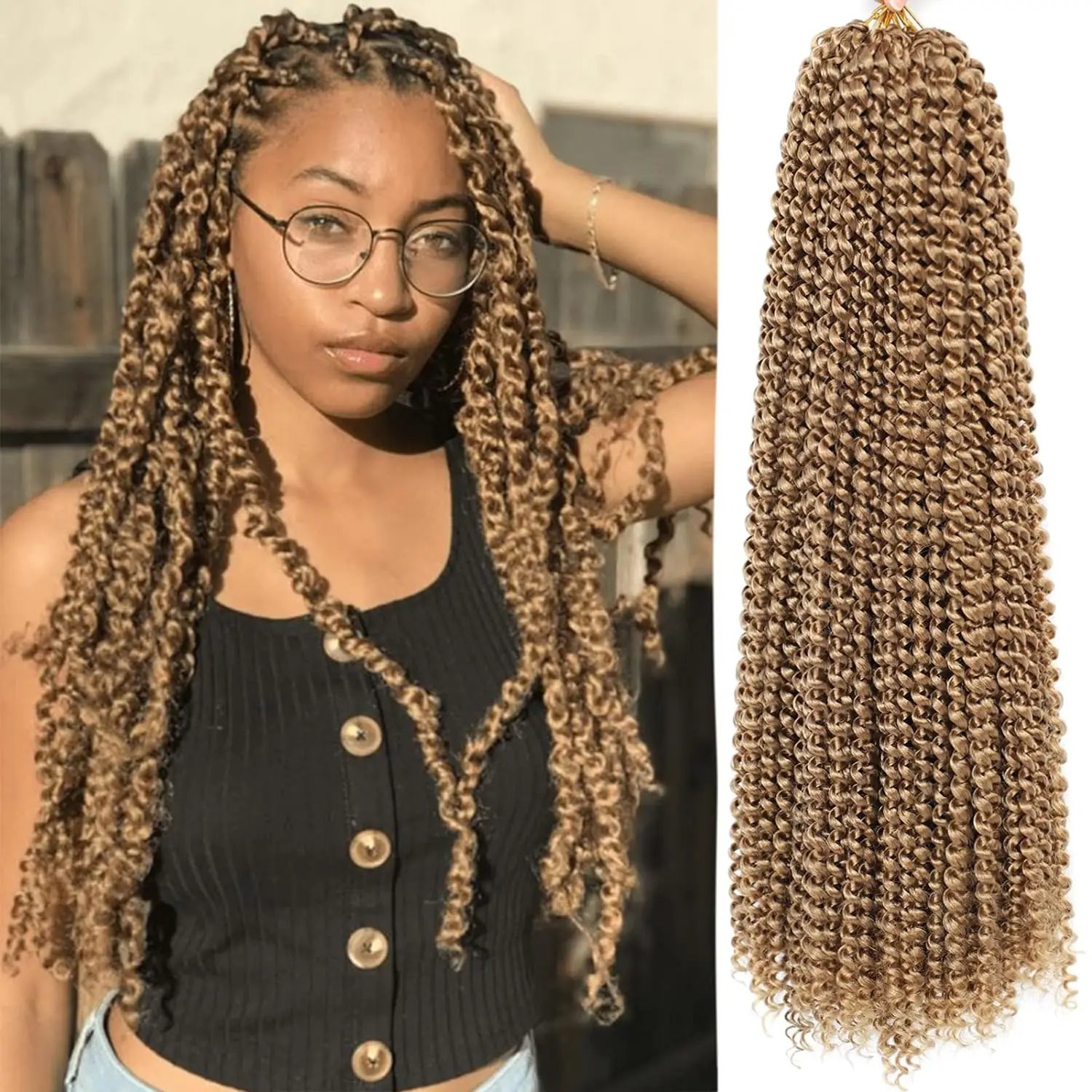 Passion Twist  Blonde  Water Wave Crochet Hair