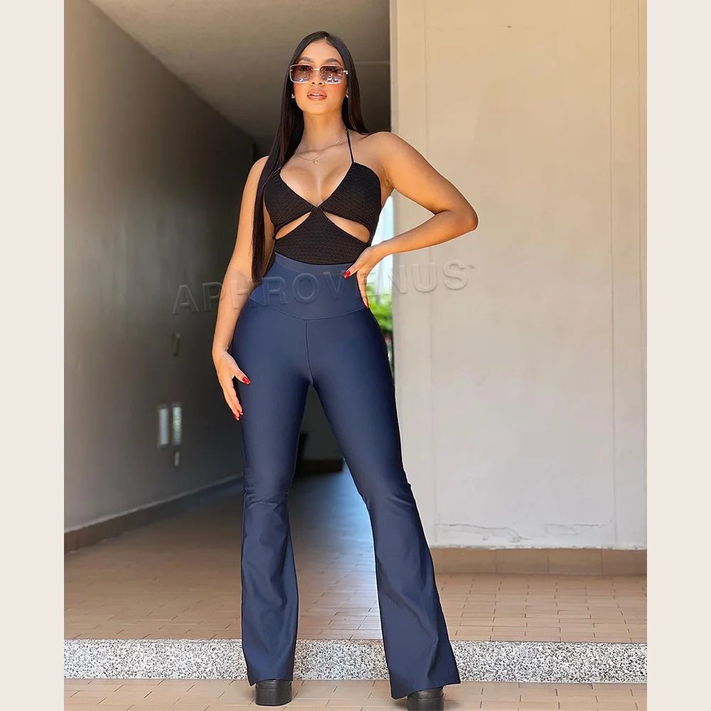 Women High Waist Leggings Sexy Butt Lifter Flared Pants Tights Bell-bottom Trousers Leggings Ladies Gym And Shaping Pants