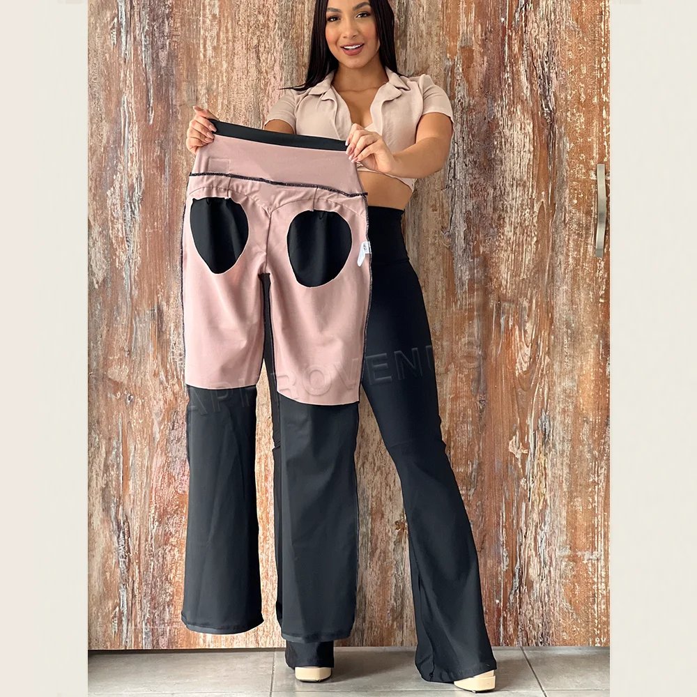 Women High Waist Leggings Sexy Butt Lifter Flared Pants Tights Bell-bottom Trousers Leggings Ladies Gym And Shaping Pants