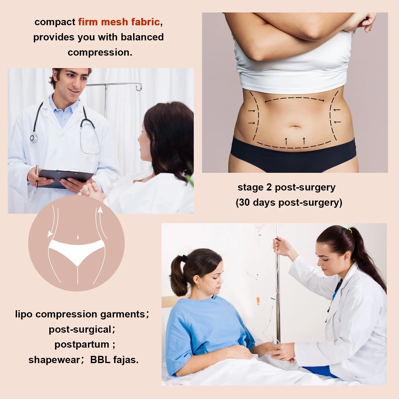 Fajas Colombianas Stage 2 For Women Postpartum Girdle BBL Postoperative Bodysuit Shapewear Fajas Corset Slimming Body Shaper
