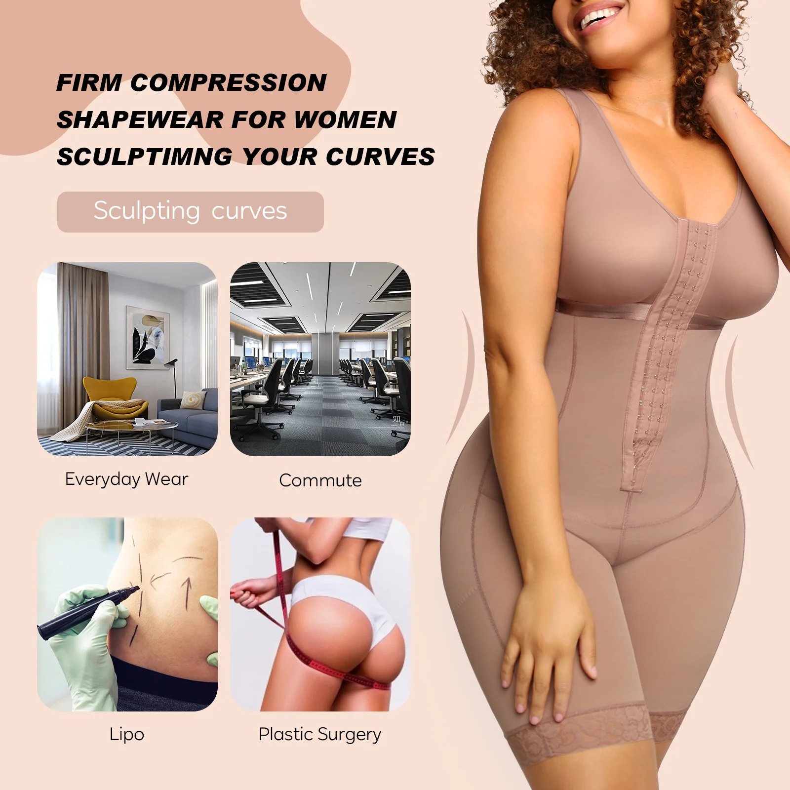 Fajas Colombianas Stage 2 For Women Postpartum Girdle BBL Postoperative Bodysuit Shapewear Fajas Corset Slimming Body Shaper