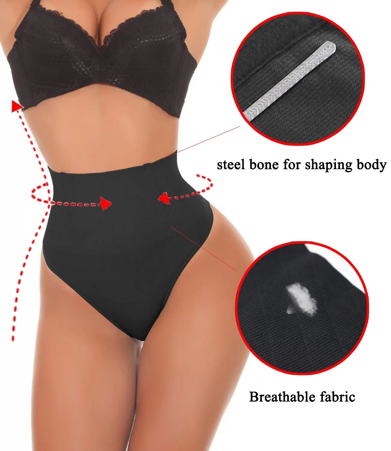 Seamless Thong Shapewear for Women Tummy Control Body Shaper Panties Girdle High Waist Shaping Slimming Underwear Brief