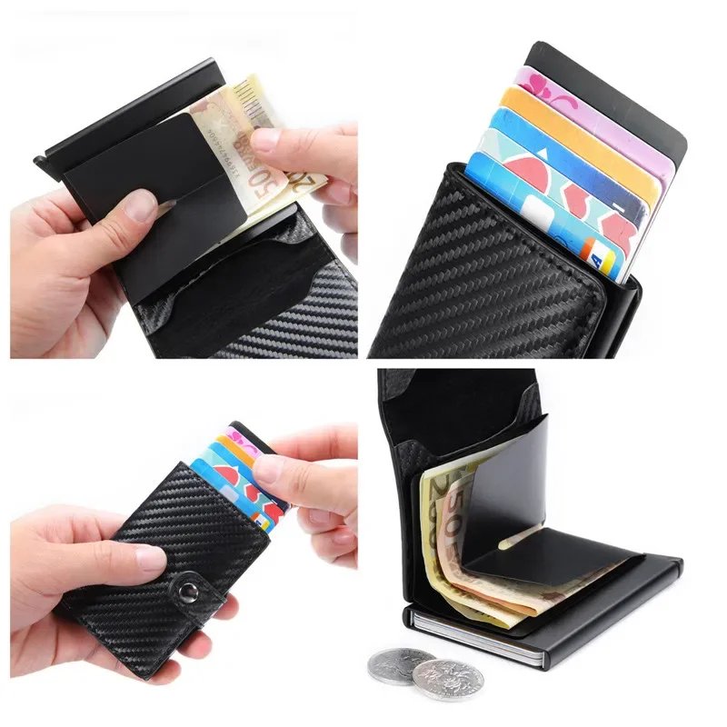 Fashion Business Carbon Fiber Credit Card Holder Wallet