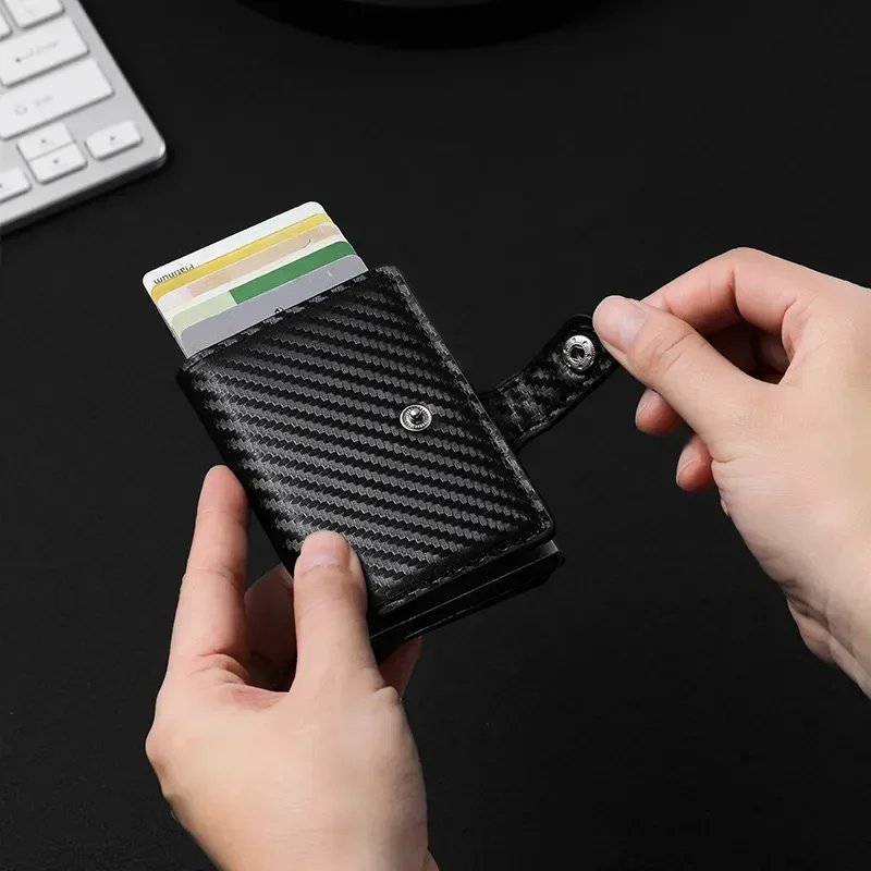 Fashion Business Carbon Fiber Credit Card Holder Wallet